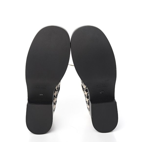 Gucci Houndstooth Lace up Bootie in White NEW IN BOX - Picture 8 of 13